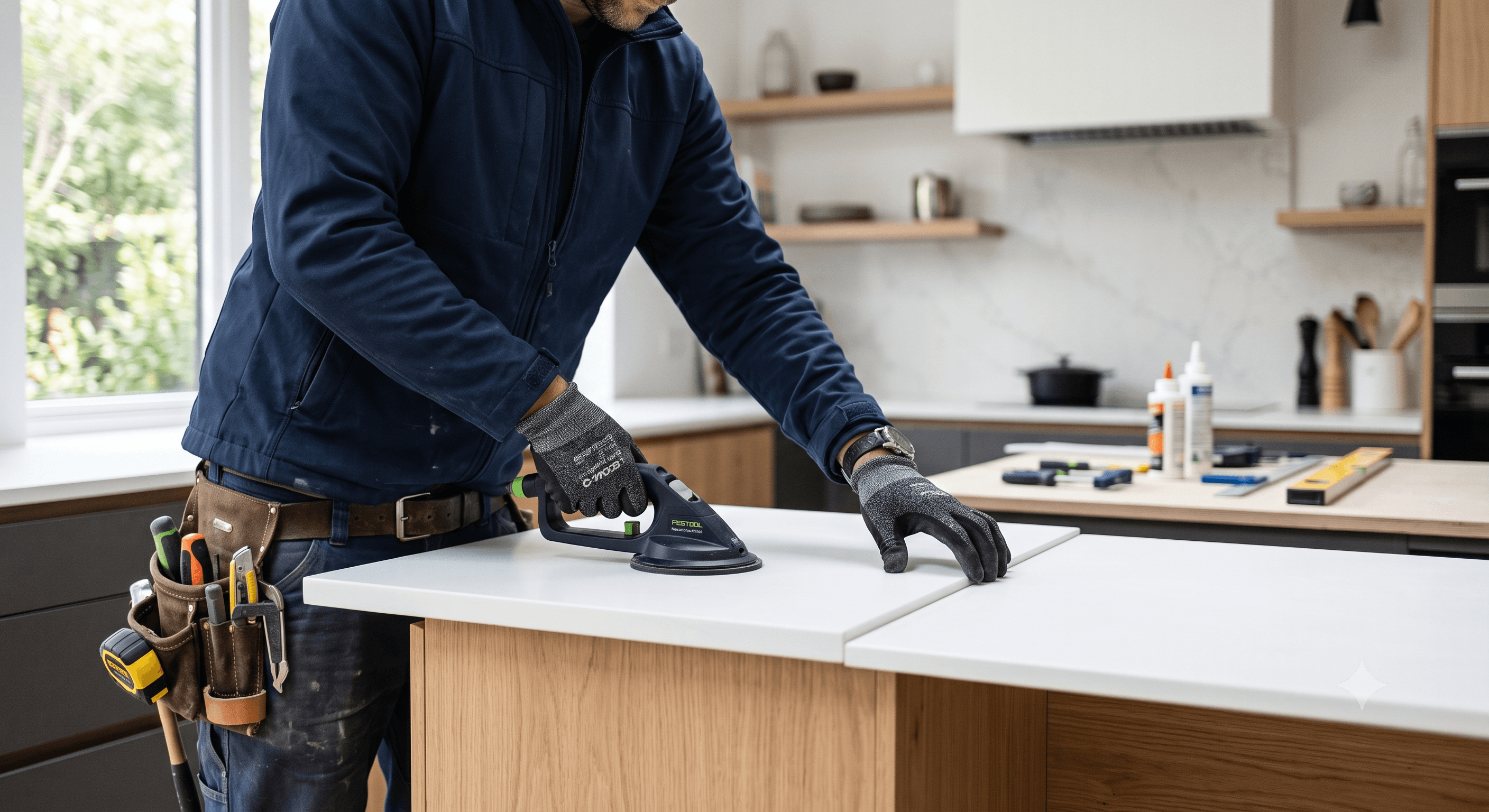 HIMACS solid surface installation detail